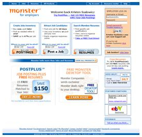 Monster's ecomm site before the redesign Monster's ecomm site before the redesign