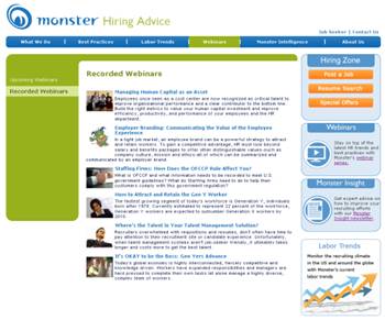Redesigned page listing articles